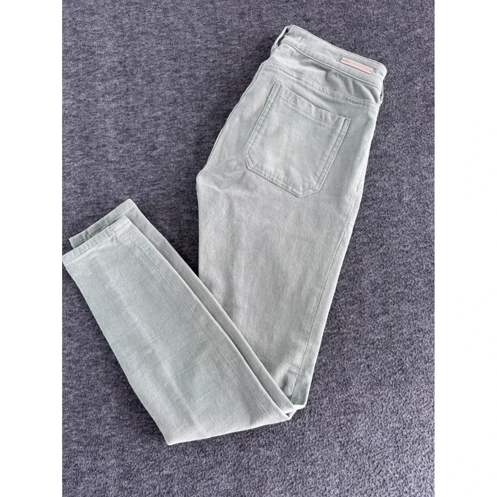Pilcro Anthropologie High Rise Skinny Corduroy Pants Sage Green Size 26 - Picture 10 of 10